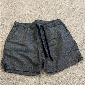 Banana Republic Navy and Gray Linen-Blend Shorts